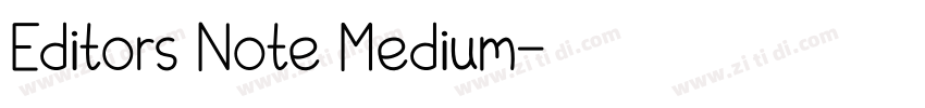 Editors Note Medium字体转换